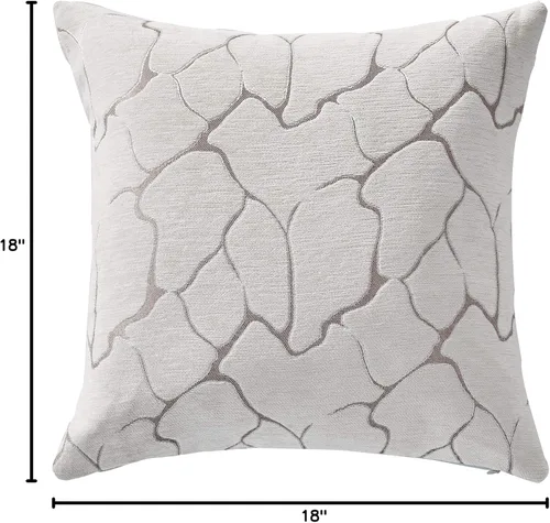 Vista 5 de Violet Linen Milano Arts - Almohadas decorativas con diseño artístico, 18 x 18 pulgadas, color plateado Plata