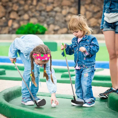Vista 6 de Juego de palos de golf para niños pequeños, palos de golf retráctiles con tapete de putting para niños de 2, 3, 4, 5 (mano derecha), juego