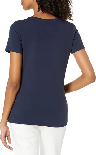Vista 110 de Amazon Essentials Camiseta de manga corta con cuello redondo para mujer, de secado rápido, para entrenamiento, gimnasio, paquete múltiple