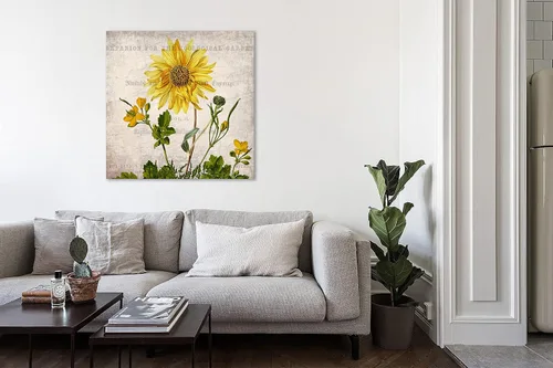 Vista 3 de Jaxson Rea "Vintage Floral 2" Gallery Wrapped Canvas by Kimberly Allen, 12" x 12