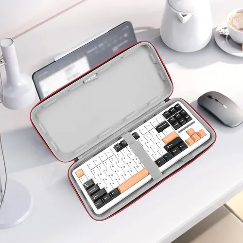 Vista 7 de RLSOCO Hard Case for Keychron K2 HE/K3 Version 2/K8 HE TKL Wireless Keyboard (Case Only)