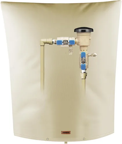 Vista 16 de Cubierta aislante de tubería para prevención de reflujo (5 °F) – Bolsa aislada para válvula de aspersor de riego – Cubierta de bomba de pozo de agua