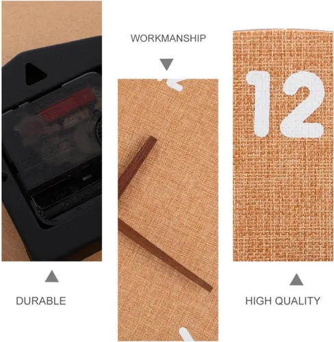 Vista 5 de 1pc reloj de pared rústico colgante reloj digital de pared simple decorativo reloj romano número madera