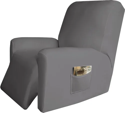 Vista 80 de Easy-Going - Funda elástica de microfibra para sofá reclinable seccional, suave vellón ajustable a tu sofá de 2 cuerpos, lavable, protector