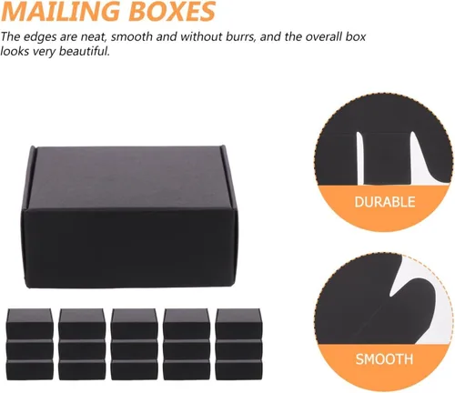 Vista 9 de Operitacx Cajas de embalaje de correo 20pcs Cajas de embalaje de cartón para envío Suministros de artesanía Contenedores de papel