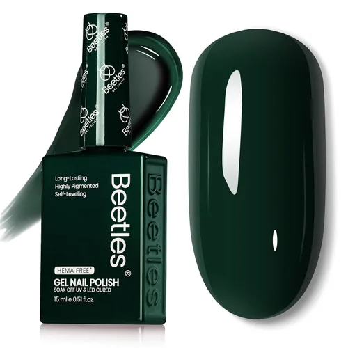 Vista 36 de Beetles - Esmalte de gel blanco, 0.5 onzas líquidas, tamaño completo, sin A - Creme White Hema Free white Rhythm