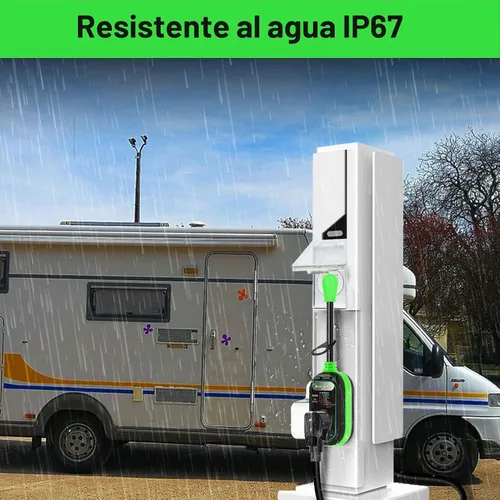 Vista 5 de EyGde Adaptador de 15 amperios a 30 Amp 110 RV con protector de sobretensión, adaptador patentado 4500J 5-15P macho a TT-30R RV enchufe RV Verde