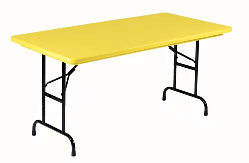 Vista 23 de Correll RA2448 24 serie R mesa plegable de acero inoxidable, altura ajustable para tareas comerciales, rectangular con 24 pulgadas de ancho y 48