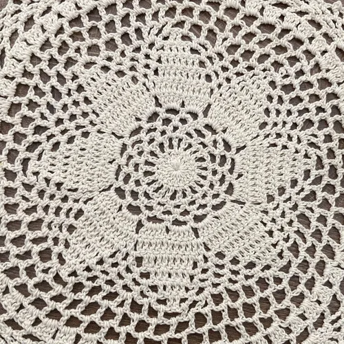 Vista 3 de Hsvanyr Mantel redondo de algodón, protector para mesitas de noche, manteles individuales para centros de mesa, tapetes, cuencos de vidrio
