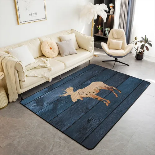 Vista 33 de Castle Fairy Bear Family - Alfombra antideslizante de 3 x 5 pies, diseño de animales salvajes, color negro, para niños, adolescentes y adultos
