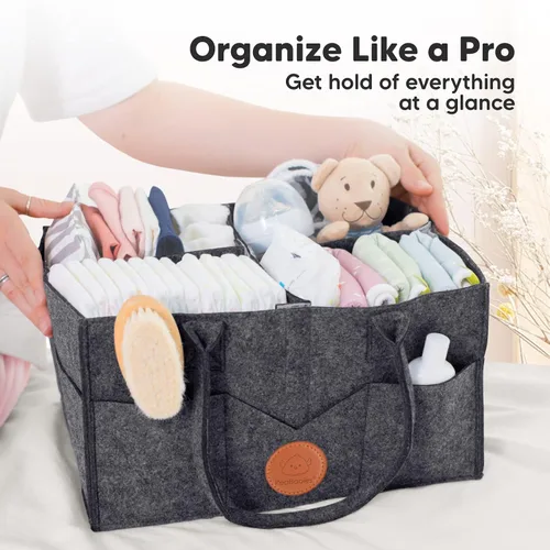 Vista 8 de KeaBabies Portabebés y organizador de pañales KeaBabies – Todo en 1 Original transpirable Baby Sling, organizador de bebé para guardería, ligero