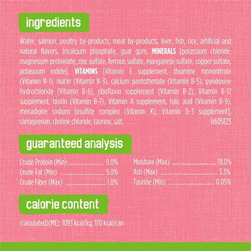 Vista 7 de Purina Friskies - Paté de comida húmeda para gatos, cena de salmón en paté (paquete de 24) latas de 5.5 onzas