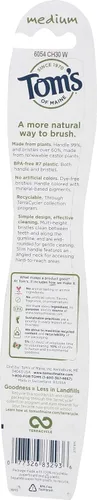 Vista 2 de Tom's of Maine, Cepillo de dientes Naturally Clean, mediano
