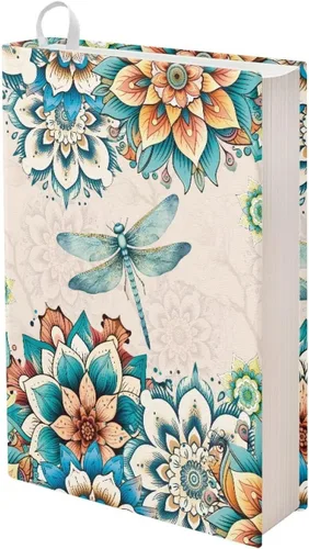 Vista 38 de Rnyleeg - Fundas de libro elásticas con diseño floral, diseño reutilizable y resistente - Protege tus libros de texto