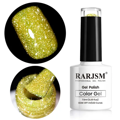 Vista 33 de RARJSM - Esmalte de uñas de gel con purpurina, de color verde oliva, brillante y brillante, para manicura DIY y salón de uñas, requiere secado