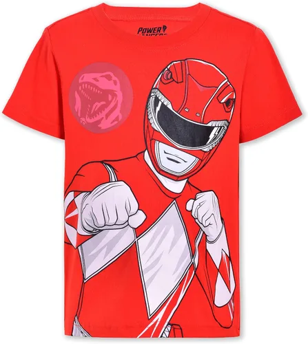 Vista 5 de Power Rangers Boys Short Sleeve T-Shirt 4 Pack for Little Kids RedYellowBlueGreen