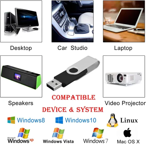 Vista 7 de KOOTION 20 unidades de unidades flash USB de 1 GB, unidades flash a granel, memorias 1G, unidades de pulgar giratorias 2.0, negro, paquete de 20