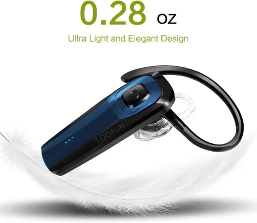 Vista 2 de TOORUN Auricular Bluetooth, M26 auricular Bluetooth manos libres V5.0 auricular inalámbrico con reducción de ruido y micrófono compatible
