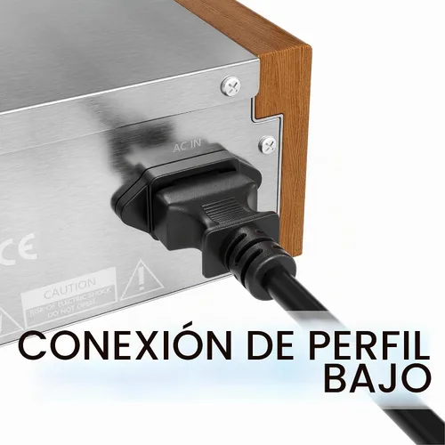 Vista 7 de Cable de alimentación de CA de 3 clavijas para computadora, médico, servidor y escritorio, cable de alimentación de 3 clavijas de 1 pie - Cable