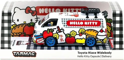 Vista 4 de Hiace Widebody Van Capsule Entrega con aceite de metal CAN 1/64 Modelo de coche fundido a presión por Tarmac Works T64-038-HKD