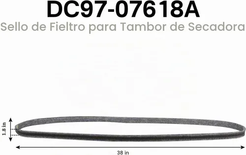 Vista 2 de DC97-07618A Kit de repuesto de sello de fieltro de tambor de secadora mejorado para Samsung DV42H5200EW DV42H5000EW DV45K6500EV DV48H7400EW