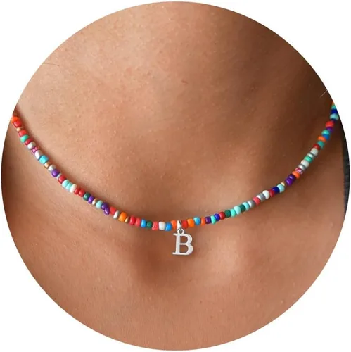 Vista 36 de Yoosteel Regalos de San Valentín para niños, adolescentes y niñas, collares con iniciales de cuentas coloridas para mujeres y niños, joyería