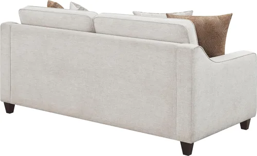 Vista 8 de Coaster Home Furnishings Christine - Sofá fijo tapizado con brazos inclinados con asiento en caja y patas marrones cónicas - Transición - Sala