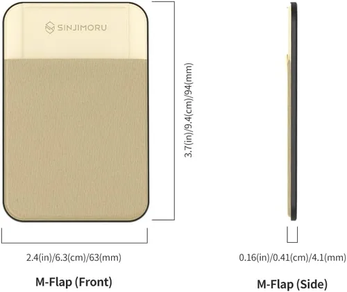 Vista 6 de Sinjimoru Funda magnética para tarjetas de privacidad, cartera magnética para teléfono que se adhiere como tarjetero de crédito para MagSafe