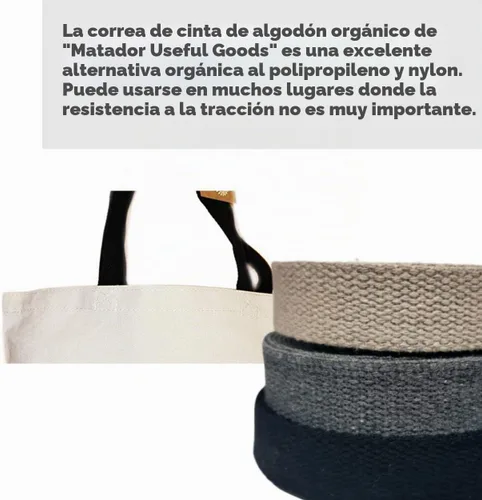 Vista 7 de Correa de nailon de algodón pesado de 1 pulgada - Correas para manualidades y artes (Natural, 9 m), MATADOR USEFUL GOODS