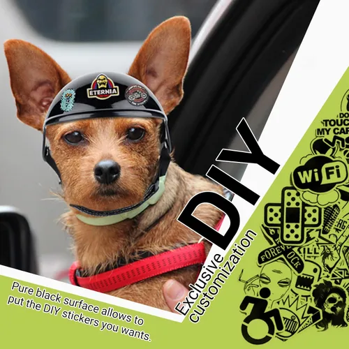 Vista 6 de Namsan - Cascos de perro para perros pequeños, casco para perros pequeños con orificios para las orejas, cascos de seguridad para cachorros