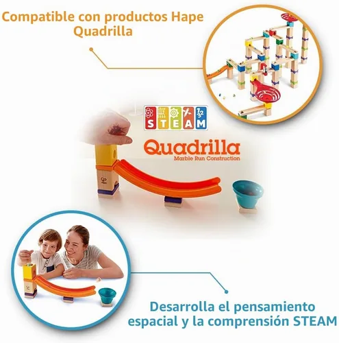 Vista 3 de Hape Quadrilla Mega Skatepark Marble Run - Accesorio de 17 piezas, multicolor
