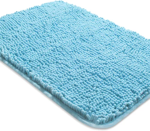 Vista 38 de Yeaban Alfombra de pasillo de baño de 24 x 72 pulgadas, antideslizante, alfombra de baño larga de felpilla gruesa, absorbente y lavable, alfombra