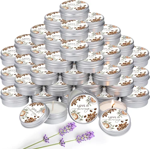 Vista 8 de MTLEE 50 velas de regalo para invitados de 1 onza
