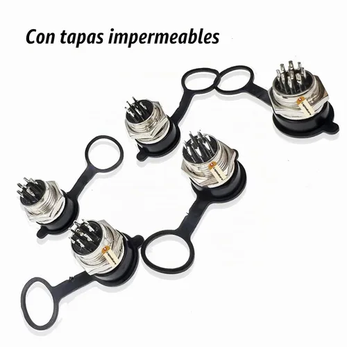 Vista 4 de Lsgoodcare Kit de surtido de 48 piezas, conector de cable de aviación macho hembra de 6 pines, 7 pines, 8 pines, 9 pines, 10 pines, rosca de 16 mm