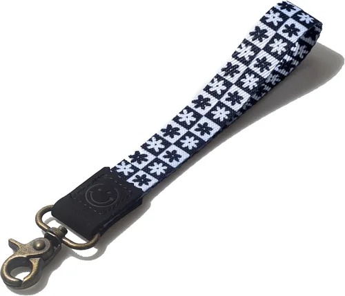 Vista 22 de DQL Correa de muñeca para llaves para mujeres y hombres, llavero de muñeca para llaves de automóvil, insignia, cartera y correa de muñeca para Negro