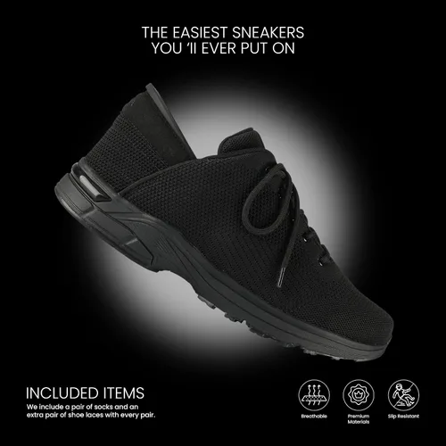 Vista 4 de ZEBA - Zapatillas sin cordones para hombre, manos libres - Mejora tu comodidad y estilo con zapatos perfectos para caminar y zapatillas de moda