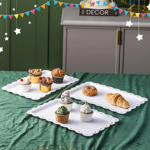 Vista 6 de Juego de 5 piezas de soporte para tartas con bandejas de aperitivos, postre de frutas, bandeja de torre para boda, hogar, cumpleaños, fiesta de té