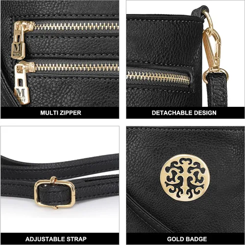 Vista 5 de Montana West Bolsos cruzados para mujer con múltiples bolsillos y correa ajustable