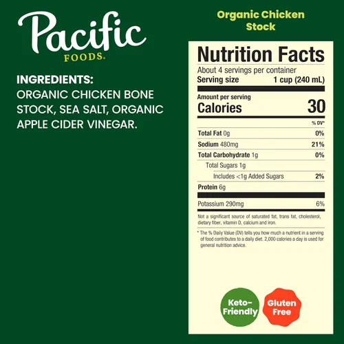Vista 2 de Pacific Foods Caldo de pollo orgánico, 32 onzas en caja