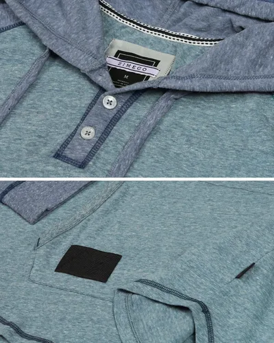 Vista 4 de ZIMEGO Sudadera con capucha de manga larga para hombre, sudadera ligera con capucha