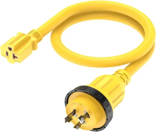 Vista 9 de Adaptador de corriente Marine-Shore de 1 pie de 30 amperios a 15 amperios