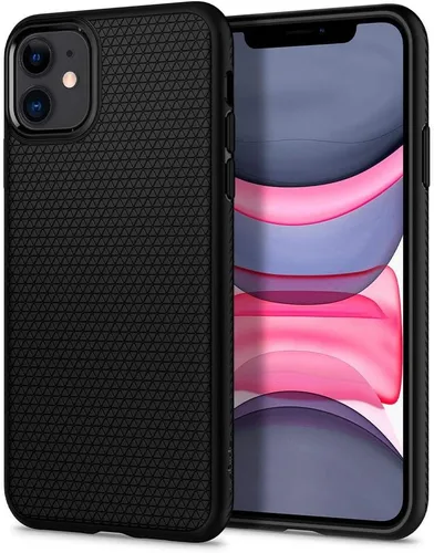 Vista 4 de Spigen Liquid Air - Funda diseñada para iPhone 11 (2019), color negro mate
