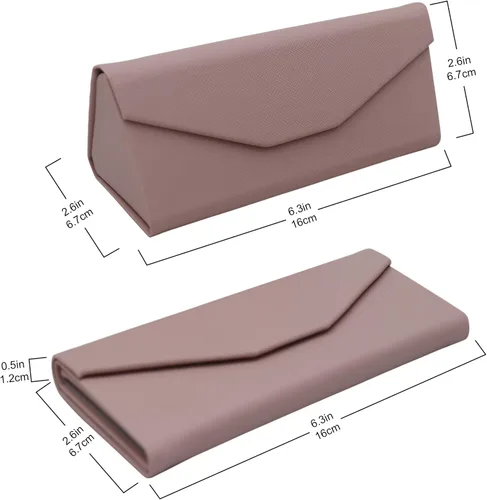 Vista 118 de Real Sic Funda para lentes de sol para hombres y mujeres, soporte magnético plegable para lentes de sol, inspirado en el color sólido
