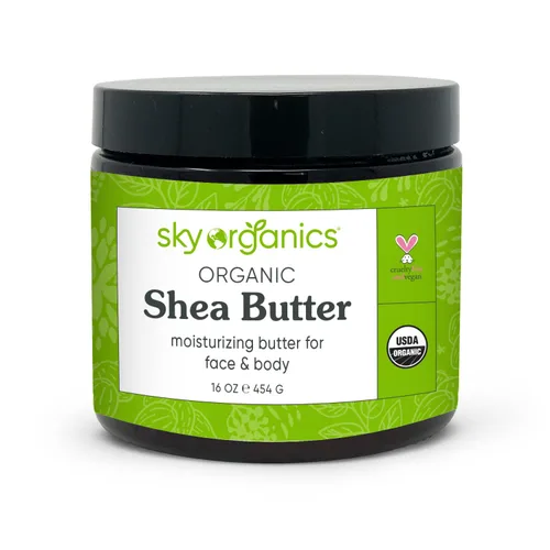 Vista 7 de Manteca de karité ecológica por Sky Organics, sin refinar, 100% pura manteca de cacao prima, 16 onzas, nutritiva para piel, hidratante de curación