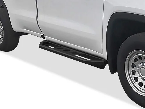 Vista 4 de APS Tableros de acero inoxidable con armadura lateral de 6.5 pulgadas compatibles con Chevy Silverado GMC Sierra 1500 2019-2026 Regular Cab
