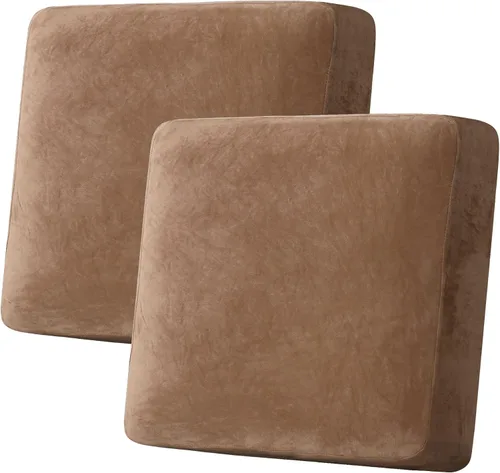 Vista 195 de H.VERSAILTEX Funda de cojín elástica de terciopelo para sofá, funda de cojín de felpa para cojines de silla, protector de muebles, cojín de asiento