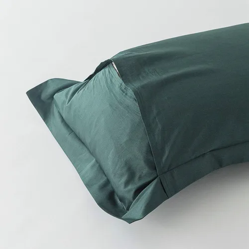Vista 6 de SUSYBAO Funda de Edredón Verde Oscuro Twin 100% Algodón Juego de 2 Piezas 1 Funda de Edredón Individual Estilo Granja con Cremallera y Lazos 1 Funda