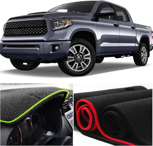 Vista 4 de Cubierta de tapete para salpicadero, consola central interior personalizada compatible con Toyota Tundra 2014, 2015, 2016, 2017, 2018, 2019, 2020