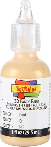 Vista 22 de Scribbles Pintura de tela 3D de 1 oz, color negro brillante