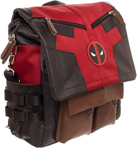 Vista 3 de Backpack Marvel Deadpool - Bolso bandolera convertible inspirado en el disfraz, Multi